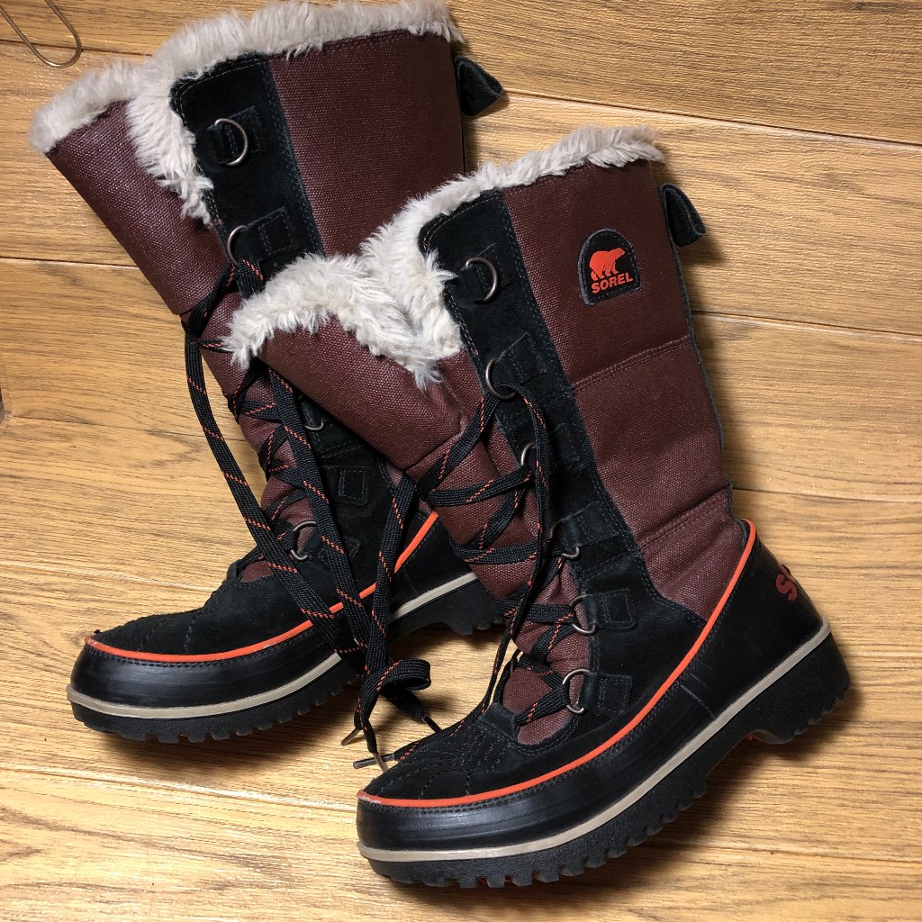 Sorel Women Waterproof Winter Boots Black And Purple Lace Up, 7